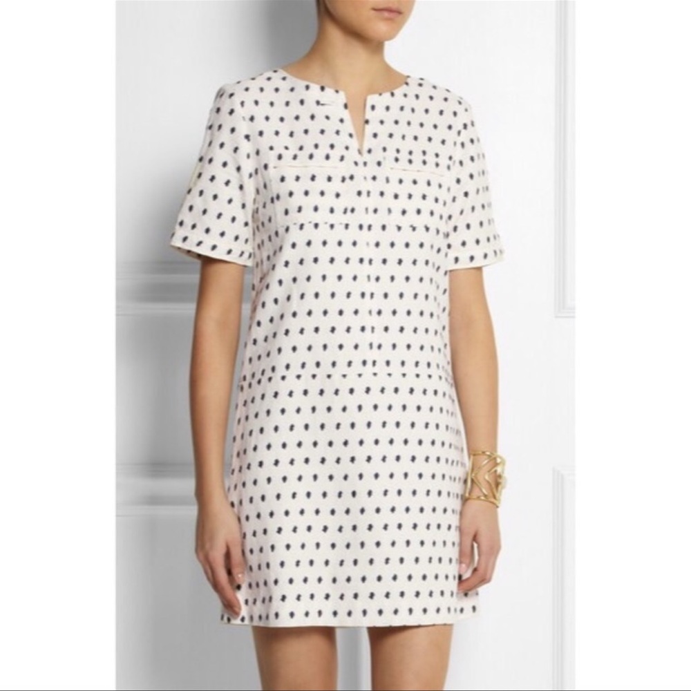 A.P.C. White and Black Mini Dress - Picture 10 of 12